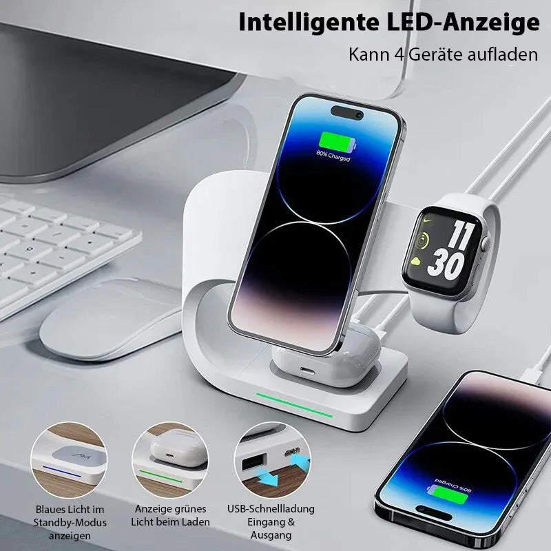 15w induktion usb ladegeräte schnell Ladestation | für iphone 15 14 13 12 Apple watch airpods Wireless Fast Charging Station