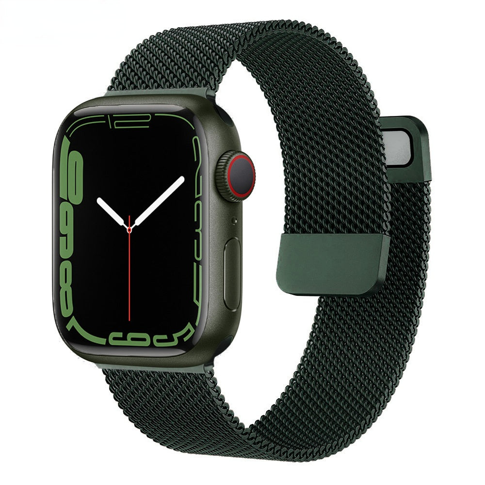 Milanese Loop Band for Apple Watch Ultra 9 8 7 6 5 4 SE, 45mm 49mm 44mm 41mm 40mm | Premium Metal Magnetic Band, Dual