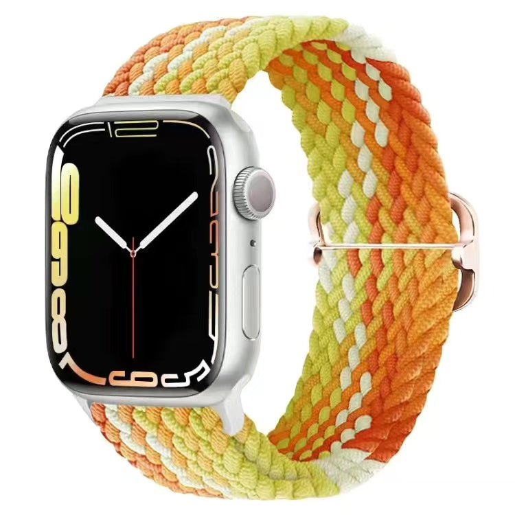 Luxury Nylon Braided Solo Loop for Apple Watch Band 45mm 44mm 40mm Series 9 8 7 6 5 4 SE2 Ultra | Adjustable