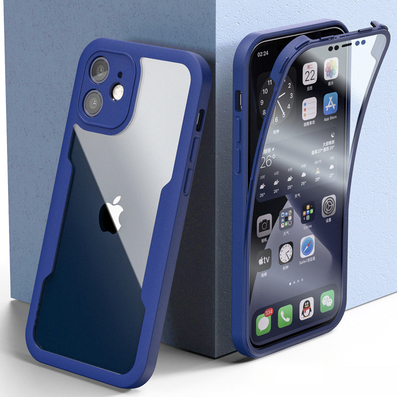 Premium 360° Full Body Transparent Case | MagSafe, Cover, Apple iPhone 15/14/13/12/11 | Luxury Silicone Bumper Shockproof