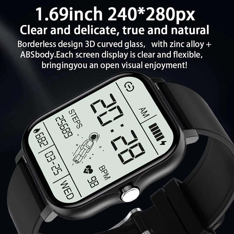 Premium Bluetooth Smartwatch 2023 for Men and Women | 1.69" Full Touch Display, Call, Fitness Tracker, IP67 Waterproof Watch