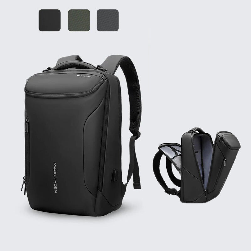 Premium Business Backpack for Men: Waterproof Laptop Backpack with USB Charging, 17-Inch Laptop Compartment, Ideal for Travel