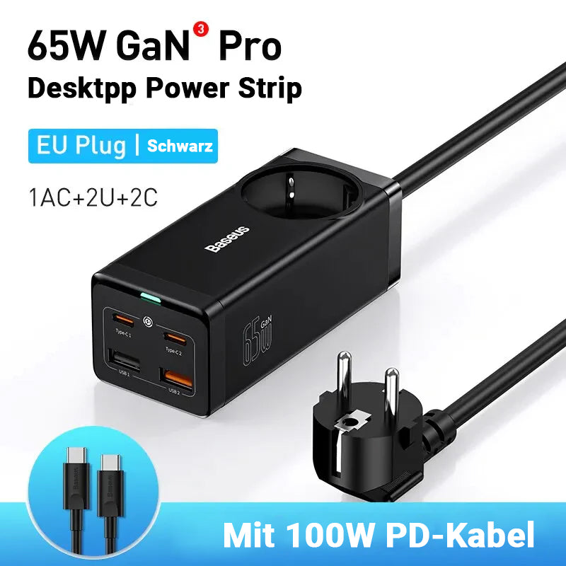 Premium 100W GaN3 Pro USB Ladegerät Desktop Ladestation - Typ C PD QC Quick Charge 4.0 3.0 Schnellladung  make some google keywords