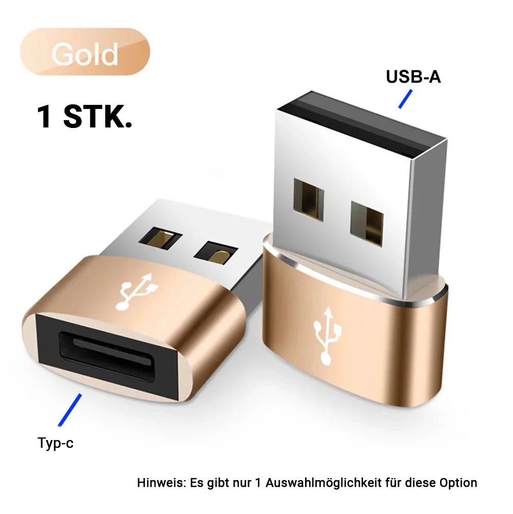 Premium 3D USB OTG Adapter | A Male zu Typ C Female für Apple iPhone 15 Pro Max, Airpods, Typ C Kabel – Datenladekonverter"