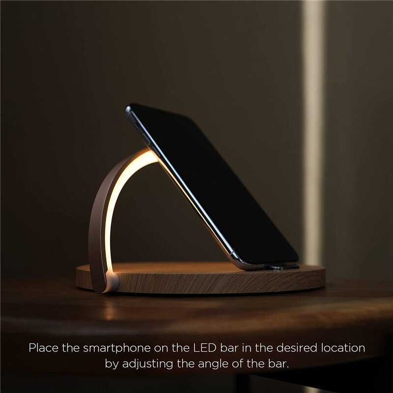 Wireless Fast Charging Dockingstation Ladegerät Pad Ständer Schreibtisch Tisch lampe Touch Nachtlicht 10w für iPhone Samsung