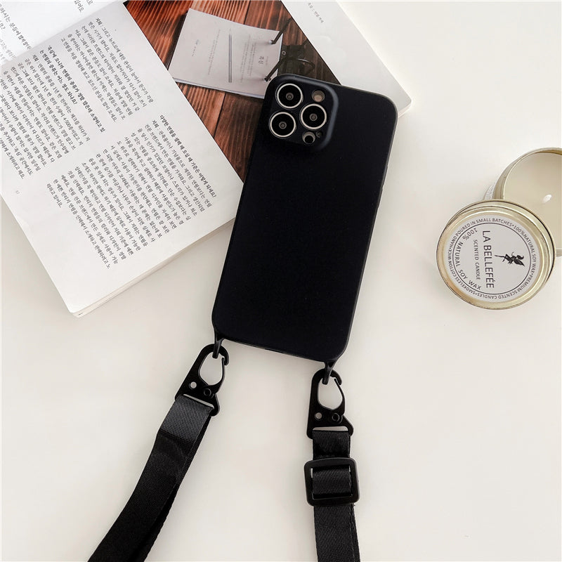 Premium Crossbody Necklace Strap Lanyard Soft Silicone Phone Case | MagSafe, Cover, Apple iPhone 15/14/13/12/11