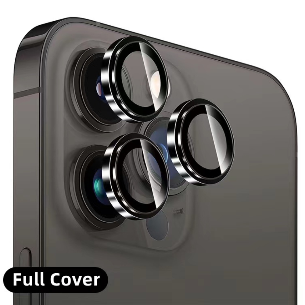 Camera Lens Metal Ring Protector Glass for Apple iPhone | High-Quality Durable Lens Shield Against Scratches and Dust