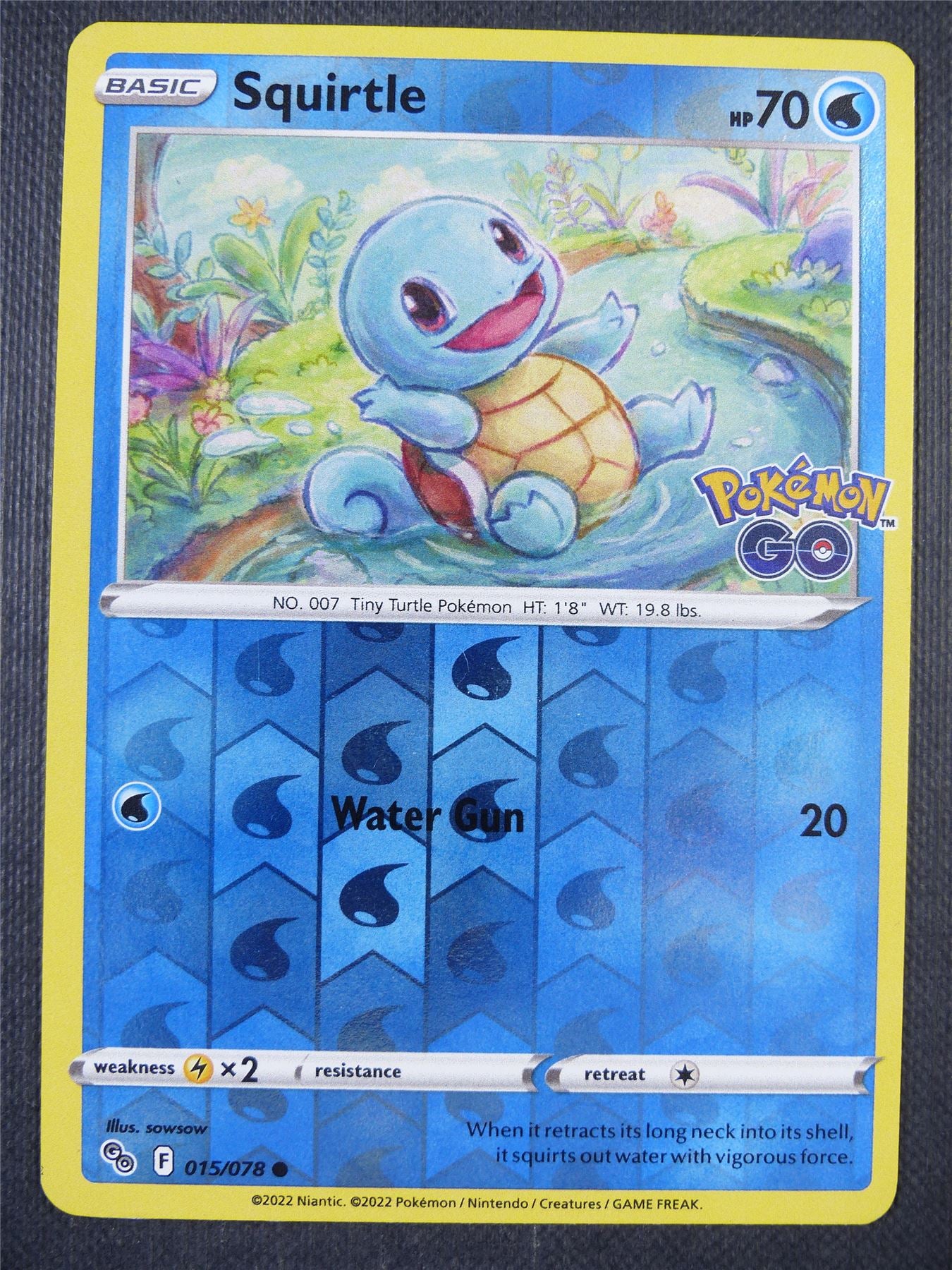 Squirtle 015/078 Reverse Holo - Pokemon Card #7JX