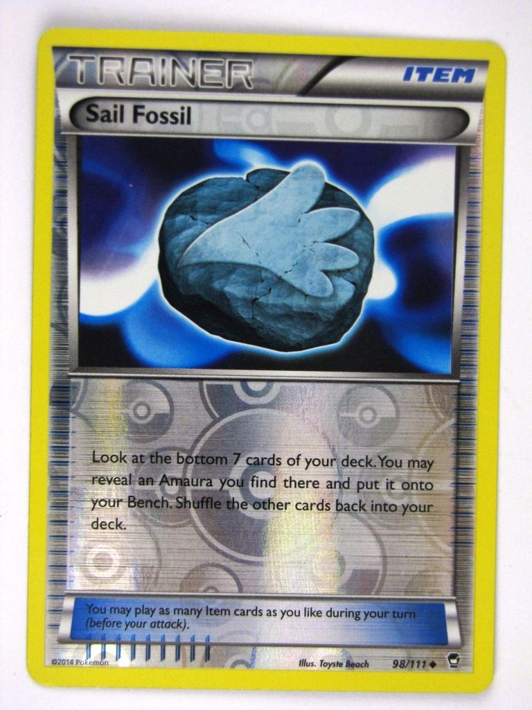 Pokemon Cards: SAIL FOSSIL 98/111 REVERSE HOLO # 21D13 – Archeron
