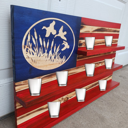 State Coffee Cup Display- Traveling Coffee Cup Display Case - Unique S –  Awoodflag
