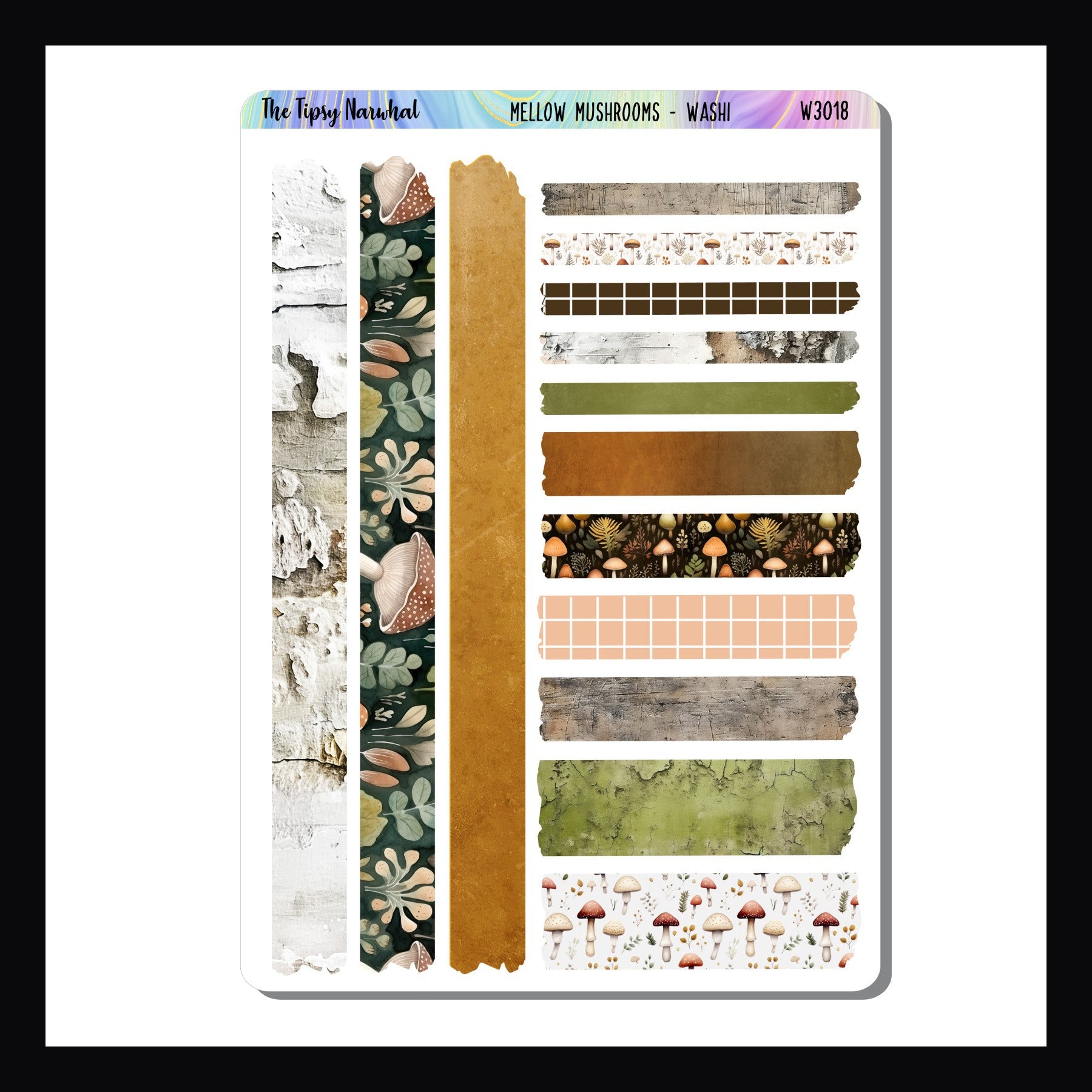 Mellow Mushrooms Washi Sheet