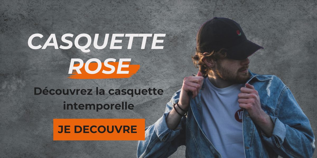 Casquette rose noire