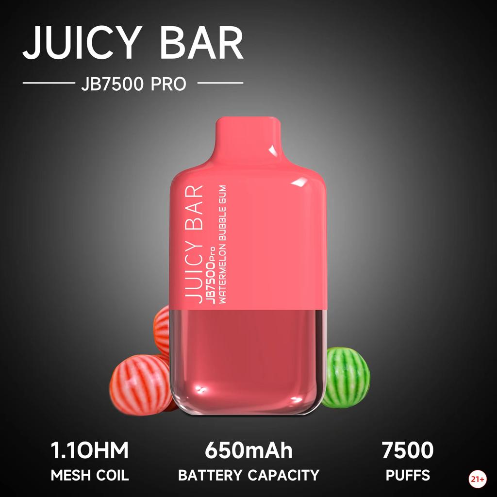 Juicy Bar 7500 5% Watermelon bubble gum