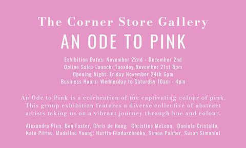 An ode to pink exhibition details