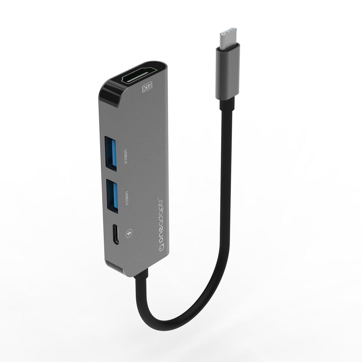 EVRI FLEX USB-C 4-In-1 Hub with 4K HDMI (Space Grey) - OneAdaptr product image