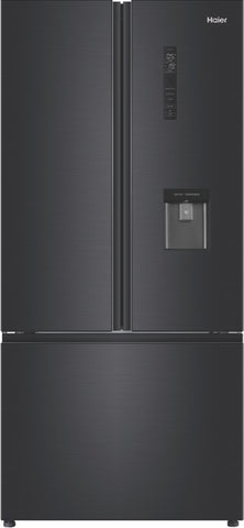 haier black french door fridge