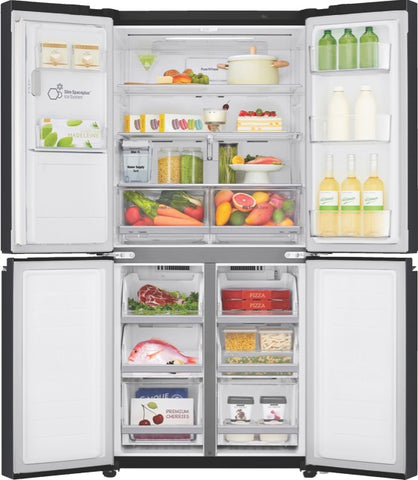 lg 506L Slim French Door Fridge front view doors open