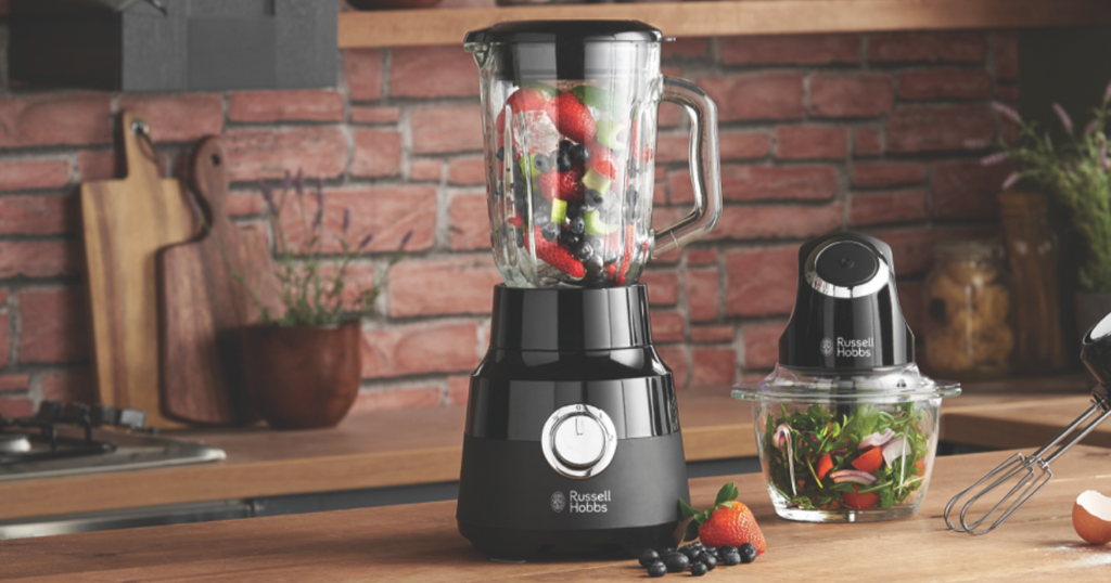 russell hobbs desire matte black blender and mini chopper