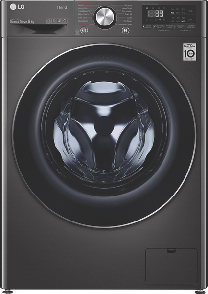 lg front load washing machine dark colour front view