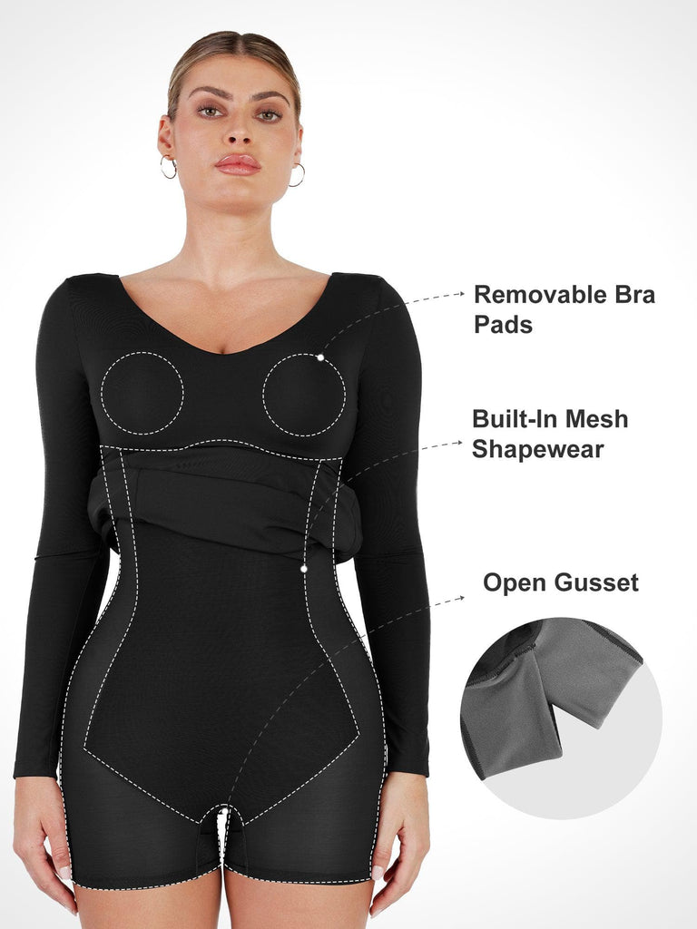 Full Body Shaper Long Sleeve Women High Compression Shapewear