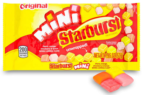 Starburst - Starburst Candy - Starburst Minis Original Candy - Bite-Sized Treats - Fruity Goodness - Vibrant Flavours - Chewy Candies
