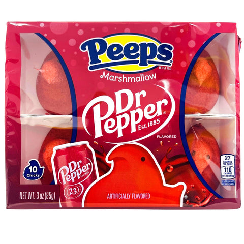 Peeps Marshmallow Dr Pepper - Soda-Inspired Treat - Fizzy Flavour - Fluffy Marshmallow - Marshmallow - Marshmallow Candy - Soda Candy