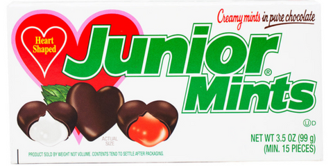 valentine's day chocolate-junior mints-heart shaped chocolate