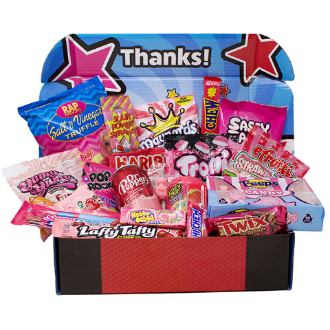 gift boxes - pink candy - christmas candy