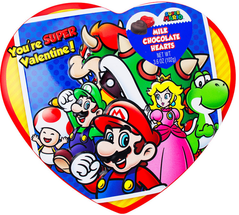 super mario-box of chocolates-chocolate hearts