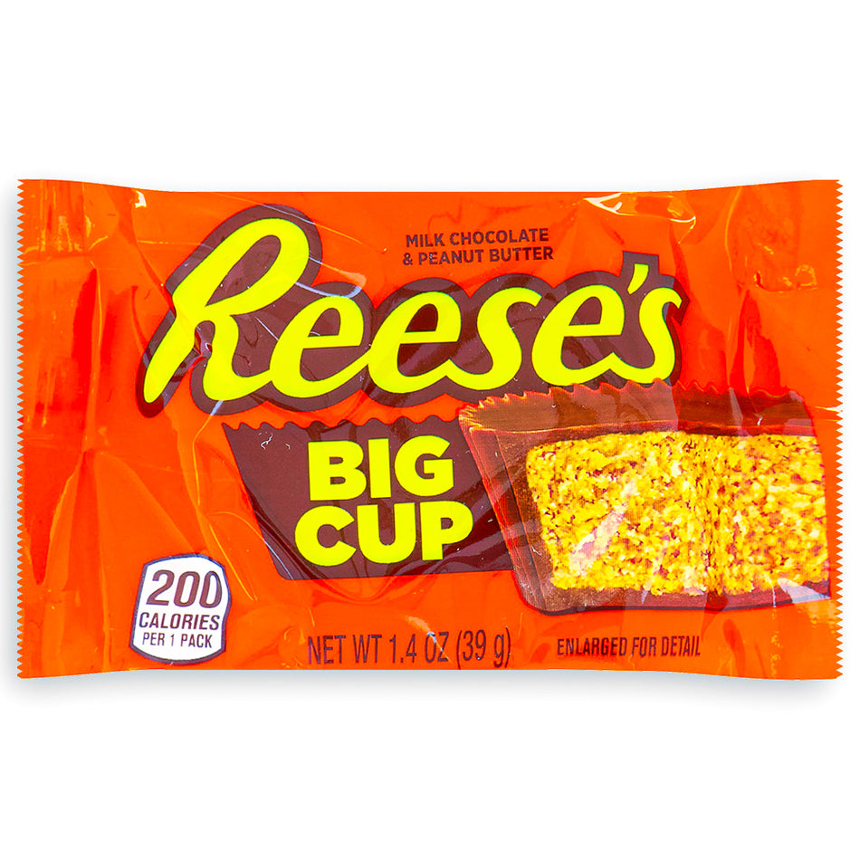 REESES BIG CUP Milk Chocolate Peanut Butter Cups with Pretzels King Size  Candy Bar 2.6oz Candy Bar