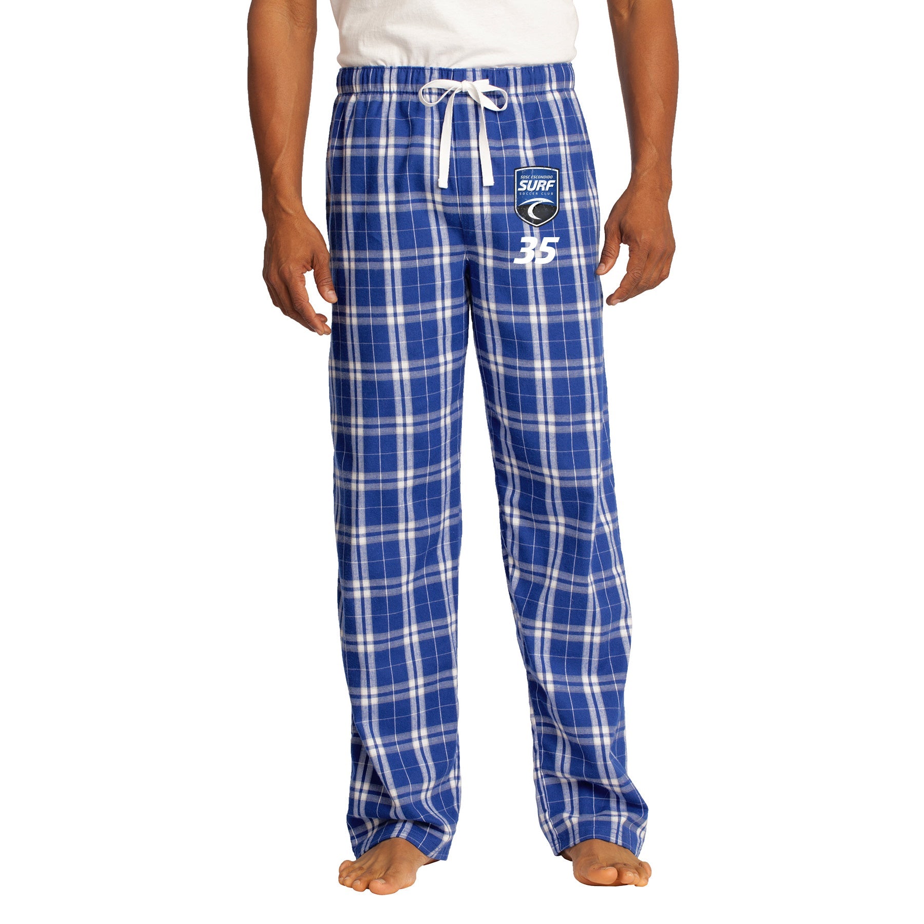 Blue & Black Flannel Plaid Pyjama for Men