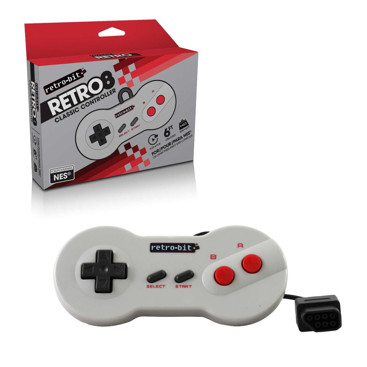 Nerd Block NBK-00139-C Nintendo Retrolink USB Super SNES Classic Controller