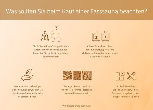 Was sollten Sie beim Kauf einer Fasssauna beachten?