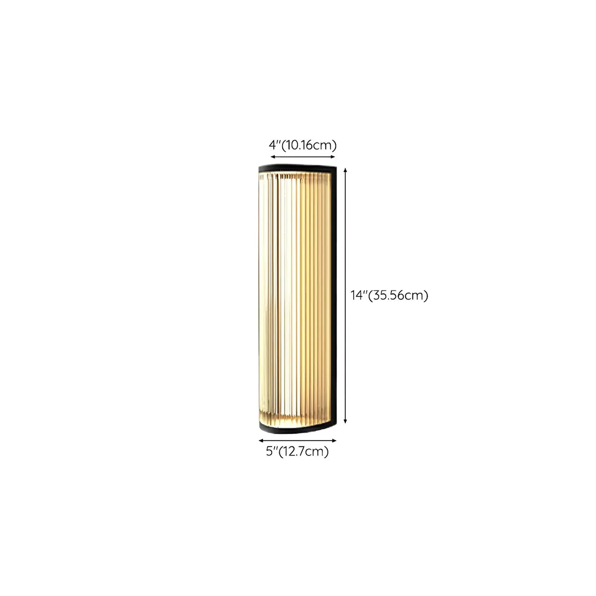Modern Cylinder Black Metal Outdoor Wall Sconce Light Zawala #size