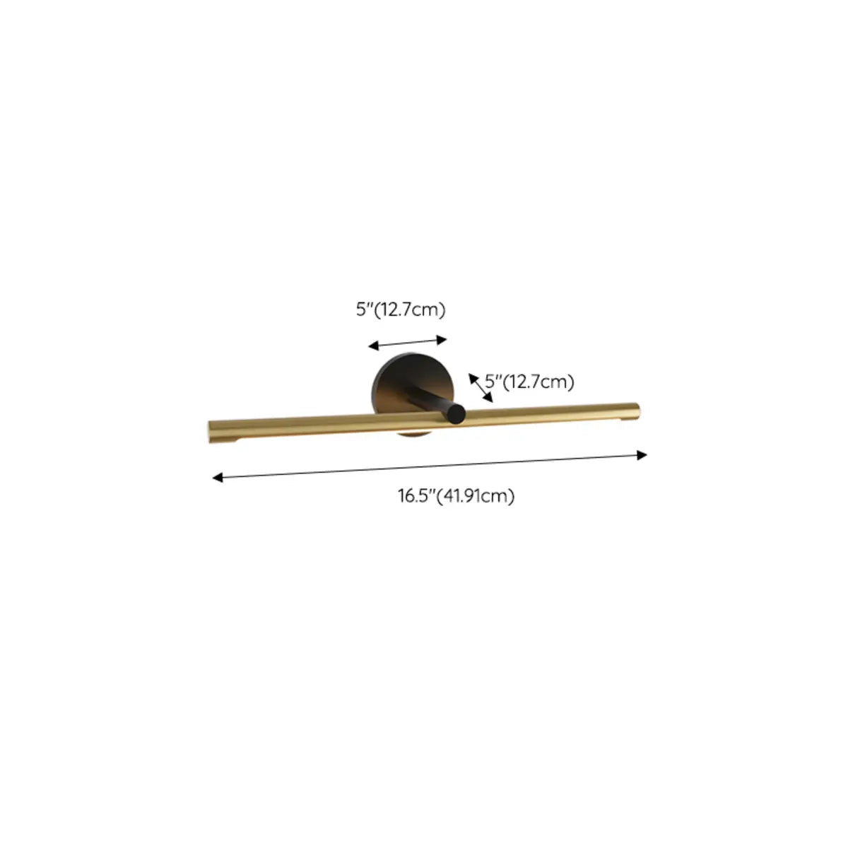 Simple Circular Backplate Gold Linear Vanity Light Zawala #size