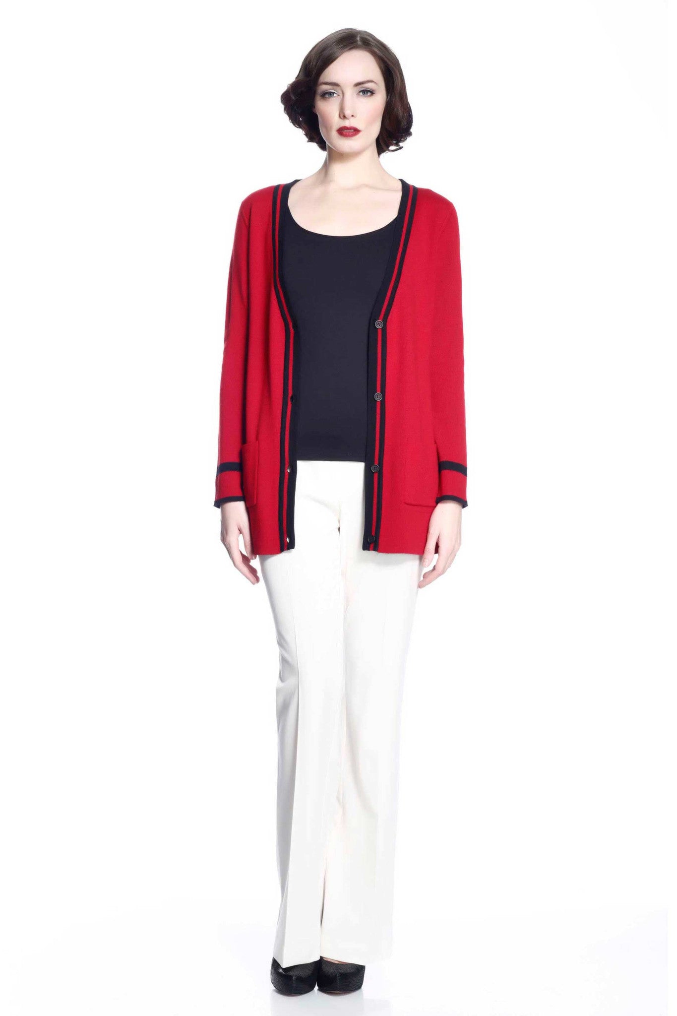 Myrna V-Neck Reversible Cardigan – Jia Collection