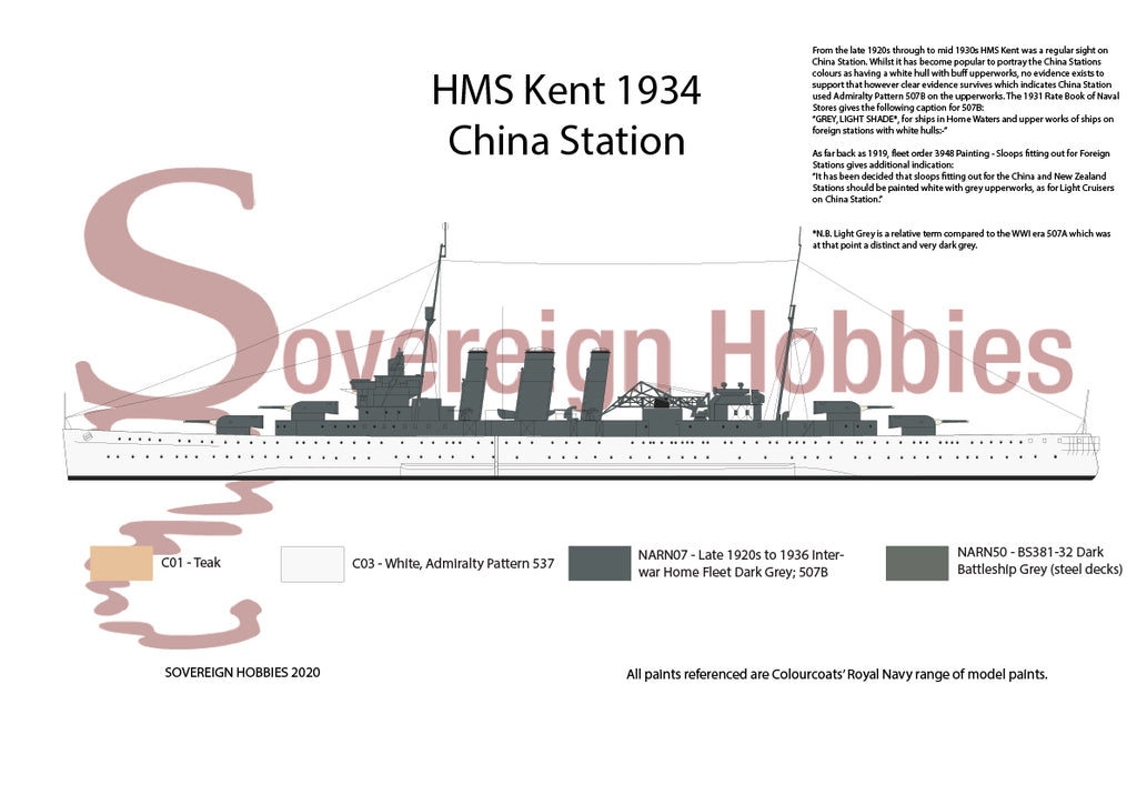 HMS Kent 1934 China Station