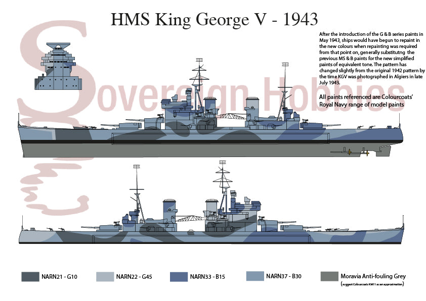 HMS King George V late 1943 early 1944