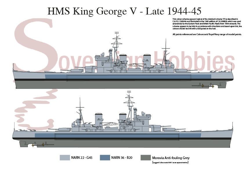 HMS King George V late 1944 early 1945