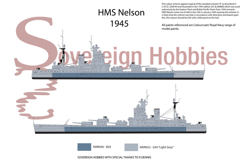 HMS Nelson January 1945 onwards