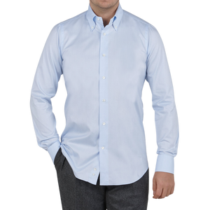 White Button Down Classic Oxford Shirt - Bluefort