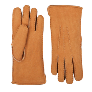 Werner Christ | Dark Brown Suede Leather Wool Lined Gloves – Baltzar