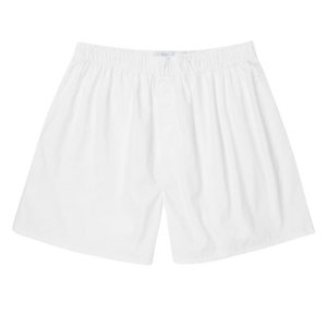 Sunspel  Blue White Cotton Micro Gingham Poplin Boxer Shorts – Baltzar