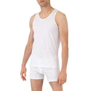 Men's Superfine Cotton Underwear Vest in White