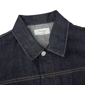 Tela Genova  Washed Blue Cotton Selvedge Denim Jacket – Baltzar