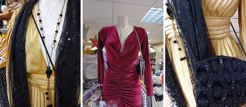 Gold & Red Dresses with Accessories in Romiley Shop
