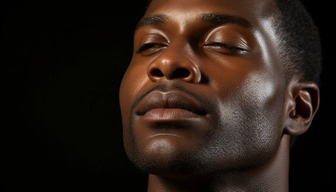 Black man with a flawless skin to represent how having the right skincare habits can make you look younger