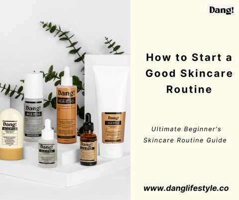 Products for starting a good skincare routine as a beginner