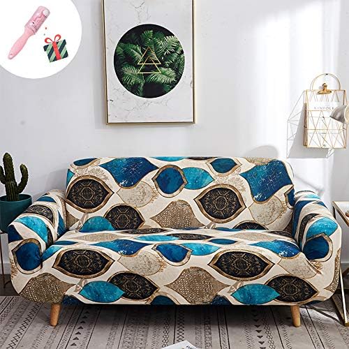 Blue Egyptian Art Sofa Slipcovers - DirectDivine product image