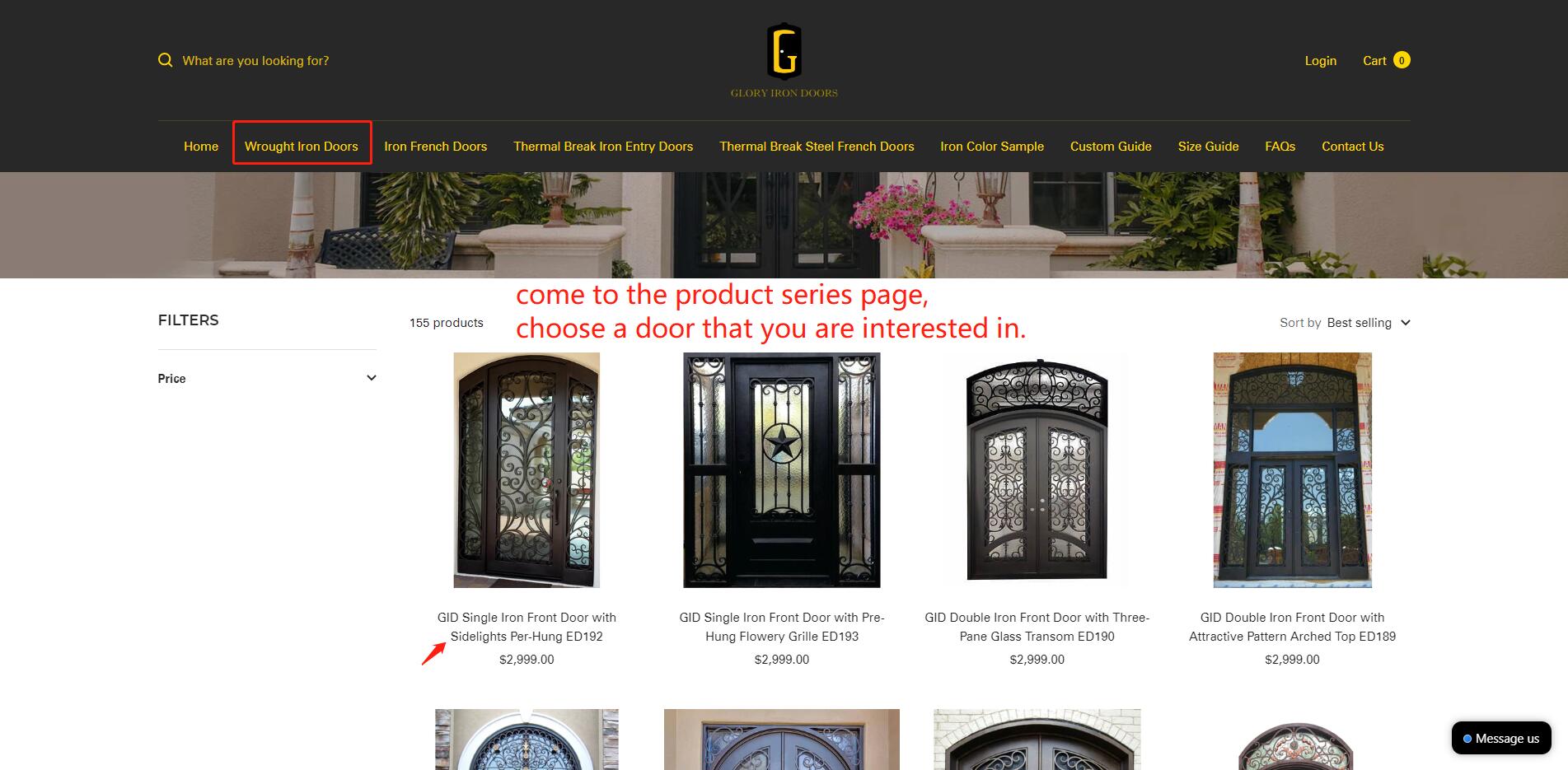 glory iron doors custom design iron doors options
